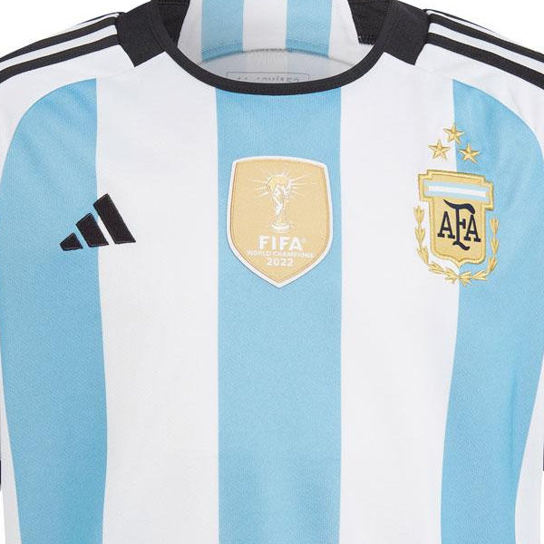 Argentina Home Youth 3 Stars Jersey — Fan Zone