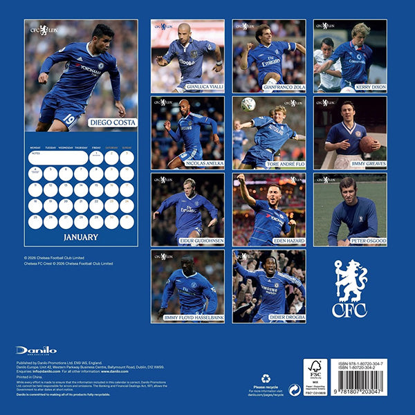 Chelsea FC Square Calendar 2027