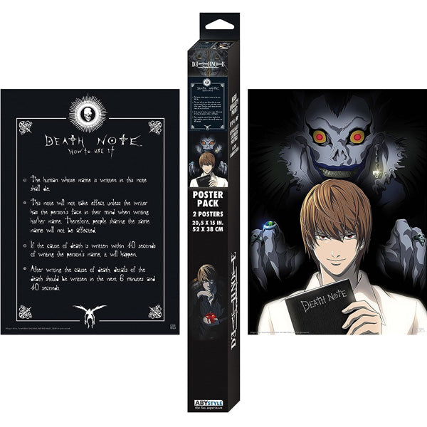 Death Note Light & Death Boxed Poster