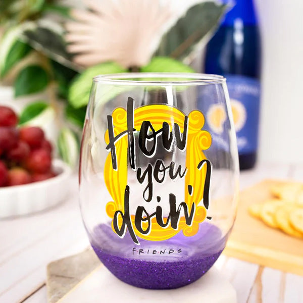 Friends "How You Doin?" Stemless Wine Glass