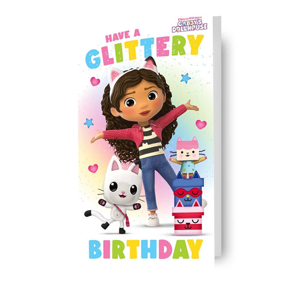 Gabby’s Dollhouse Glittery Birthday Card