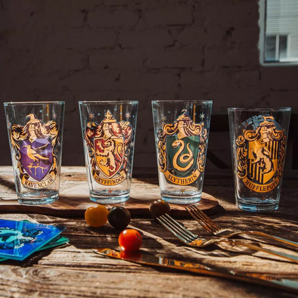 Harry Potter Hogwarts House Crests Pint Glasses