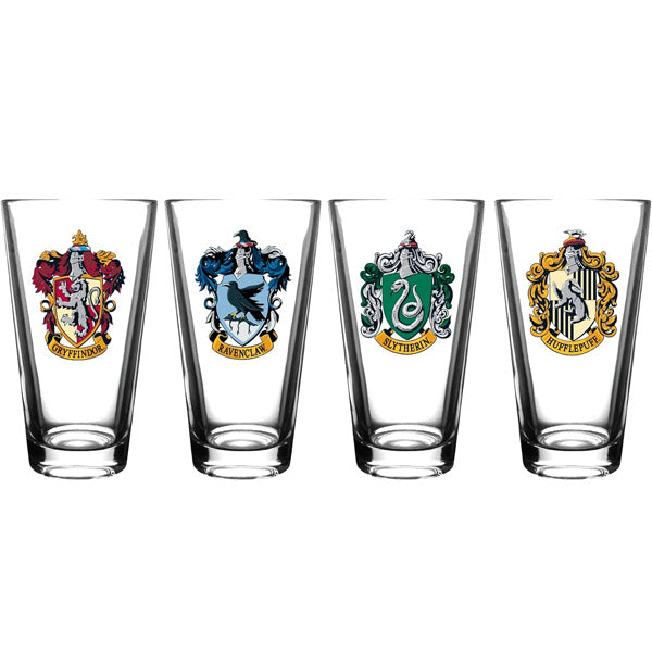 Harry Potter Hogwarts House Crests Pint Glasses