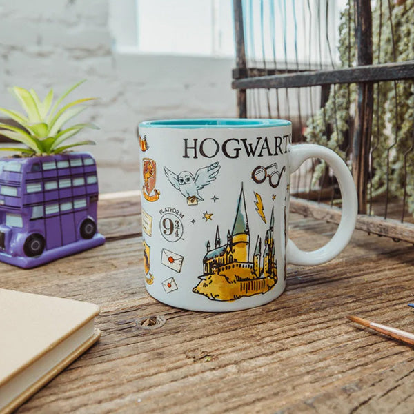Harry Potter Hogwarts Allover Icons Mug