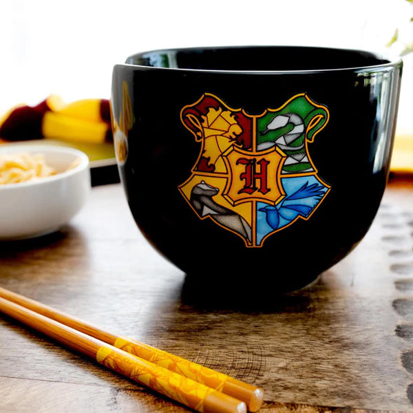 Harry Potter Hogwarts Crest Ramen Bowl and Chopsticks