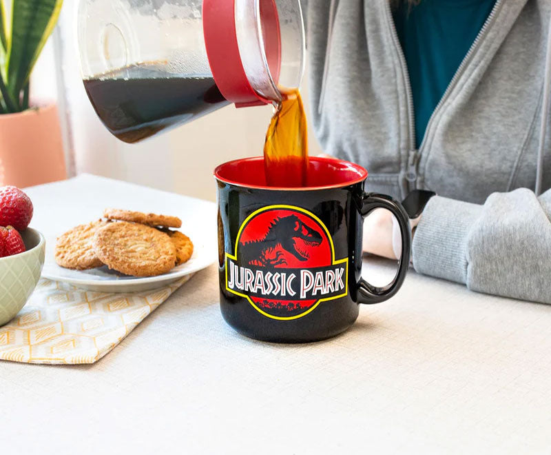 Jurassic Park Logo Camper Mug
