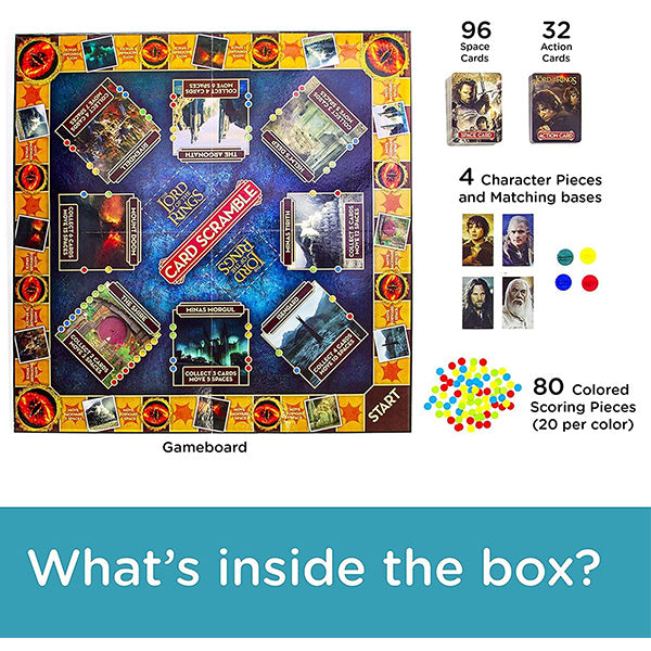 Lord of the Rings Card Scramble Board Game