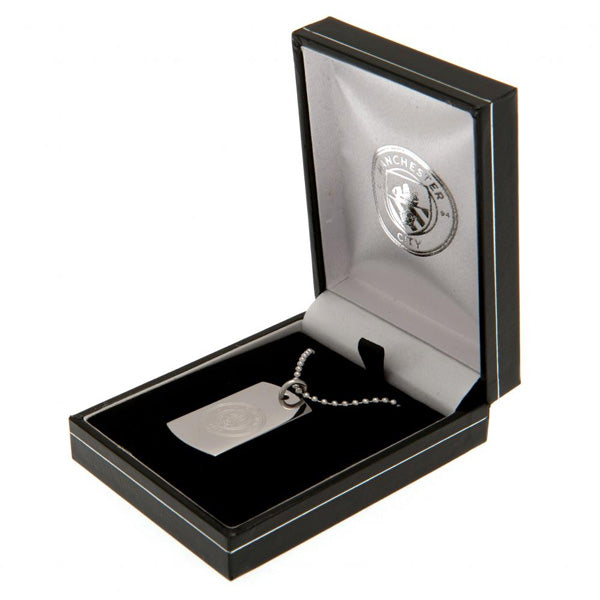 Manchester City FC Engraved Dog Tag and Chain