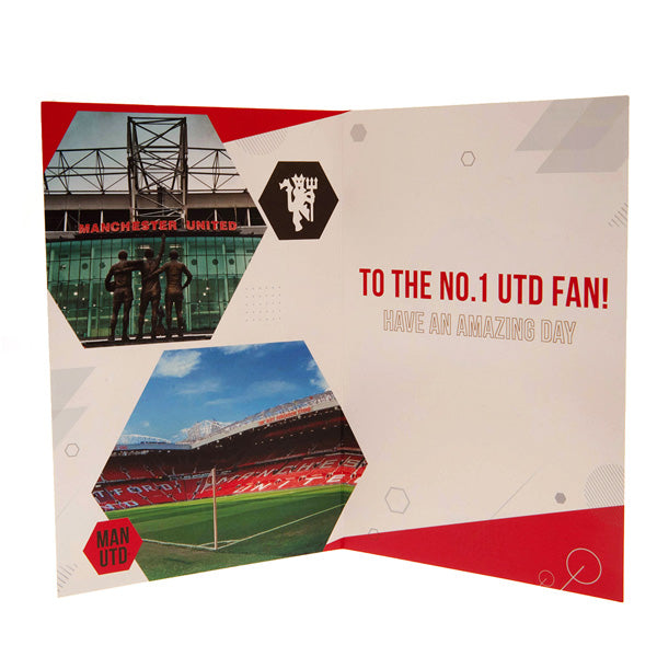 Manchester United FC Birthday Card With Stickers