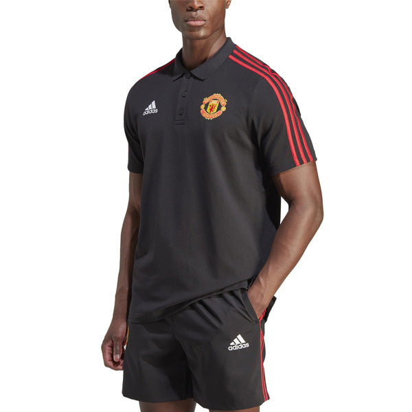 Manchester United FC DNA 3 Stripes Polo -Black