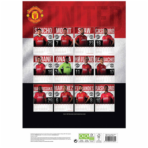 Manchester United FC Calendar 2024