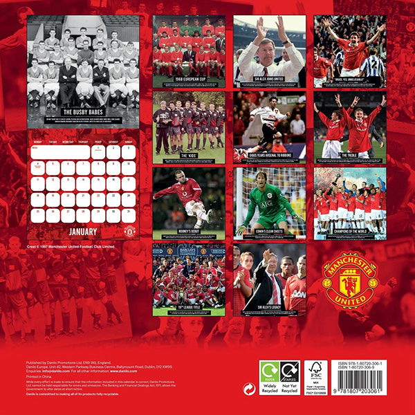 Manchester United Legends Square Calendar 2027