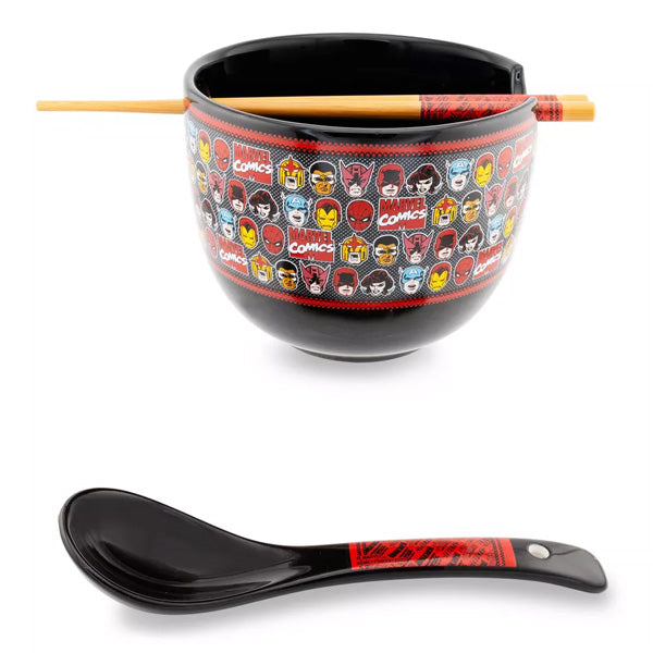 Marvel Comics Superhero Ramen Bowl With Chopsticks & Spoon