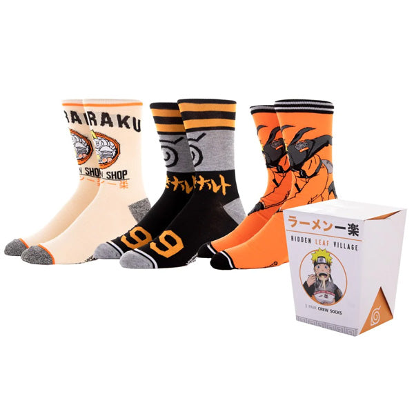 Naruto Ramen 3 Pack Socks