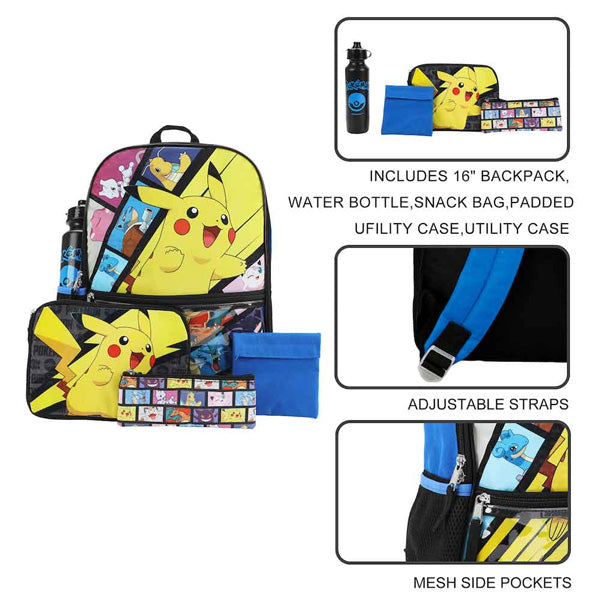 Pokemon 5 Piece Backpack Set