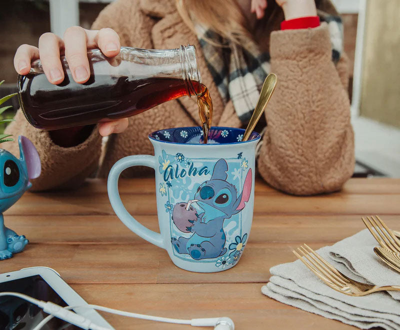 Stitch Aloha Wide Rim Mug
