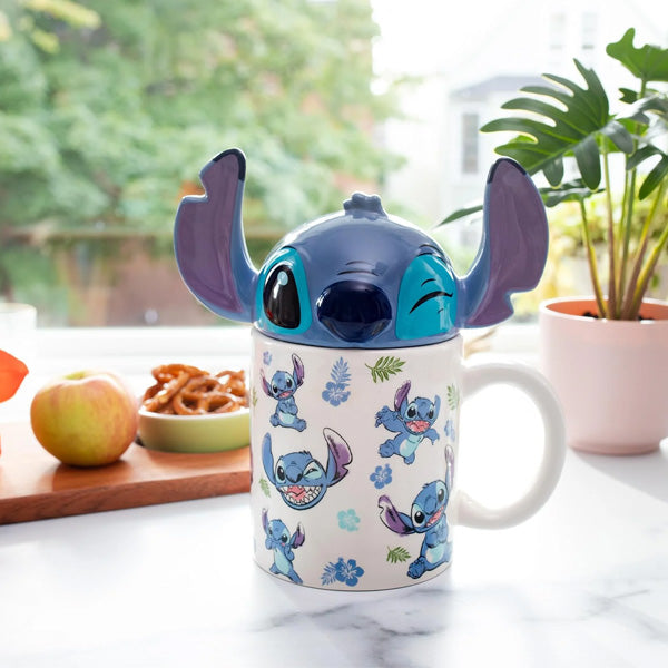 Lilo and Stitch Mug with Sculpted Topper