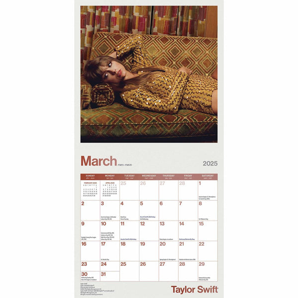 Taylor Swift Calendar 2025