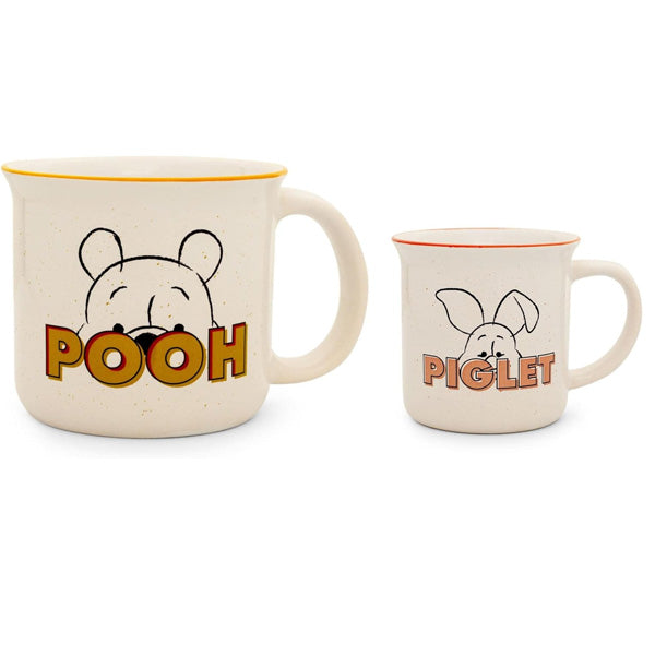 Winnie The Pooh and Piglet Ceramic Camper Mugs