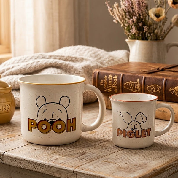 Winnie The Pooh and Piglet Ceramic Camper Mugs