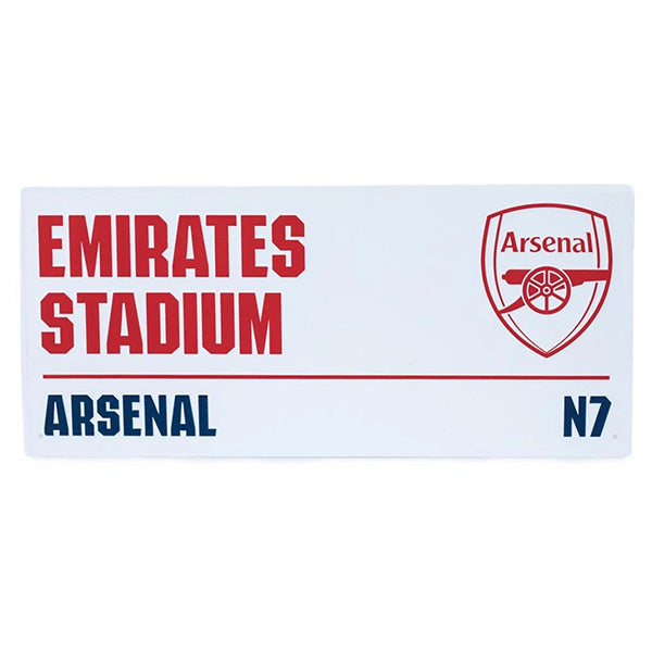 Arsenal FC White Street Sign
