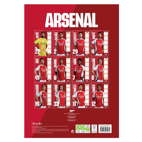 Arsenal FC Calendar 2025