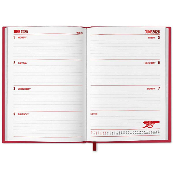 Arsenal FC A5 Diary 2026