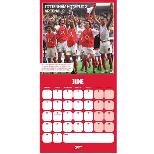 Arsenal FC Square Calendar 2026