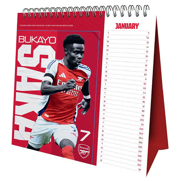 Arsenal FC Desktop Calendar 2026