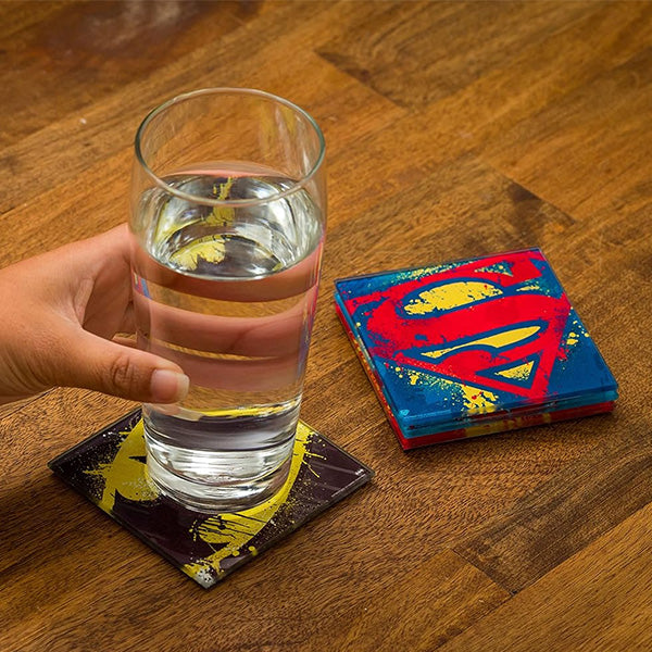 DC Comics Glass Coaster Set