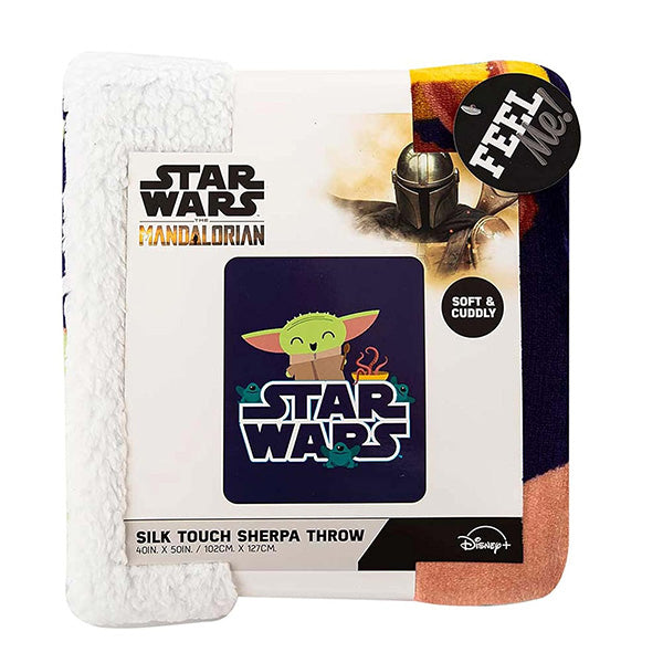 Star Wars Grogu Silk Sherpa Blanket