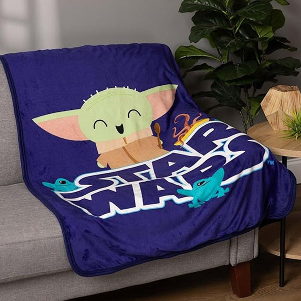 Star Wars Grogu Silk Sherpa Blanket