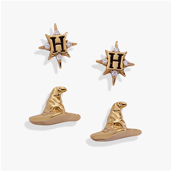 Harry Potter Hogwarts & Sorting Hat Earring Set