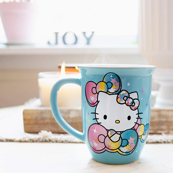 Hello Kitty Pastel on Rainbow Wide Rim Mug