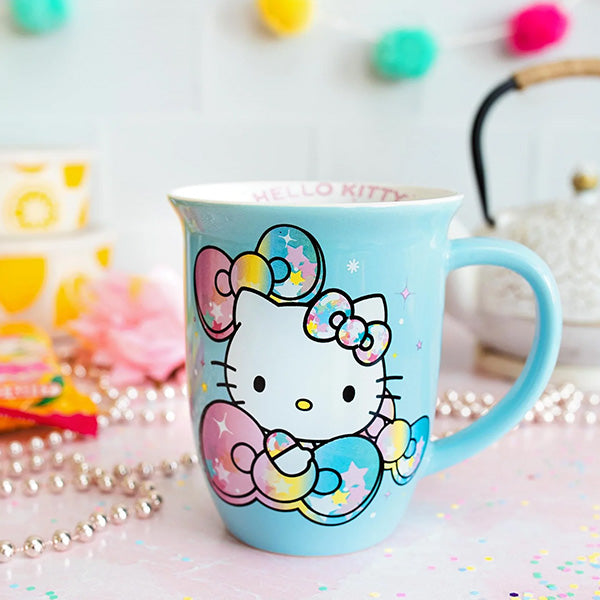 Hello Kitty Pastel on Rainbow Wide Rim Mug