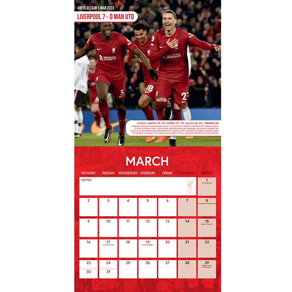 Liverpool FC Square Calendar 2026