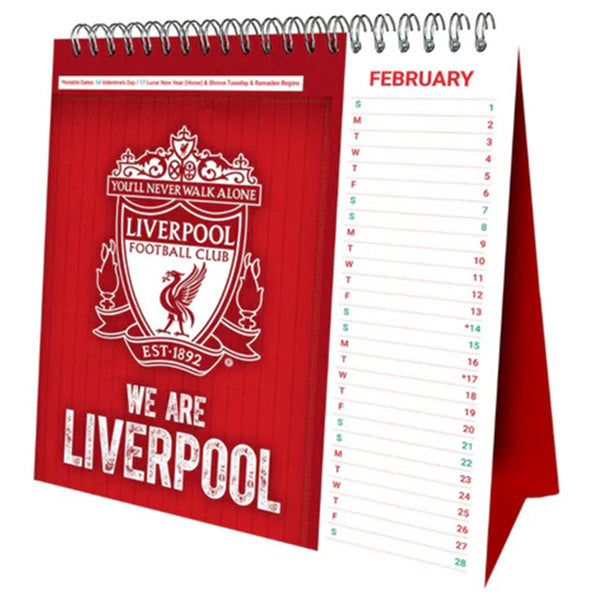 Liverpool FC Desktop Calendar 2026