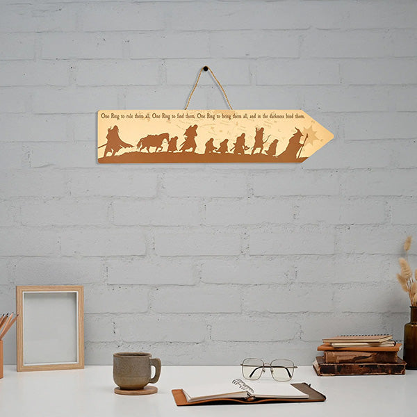 Lord of The Rings Wooden Sign