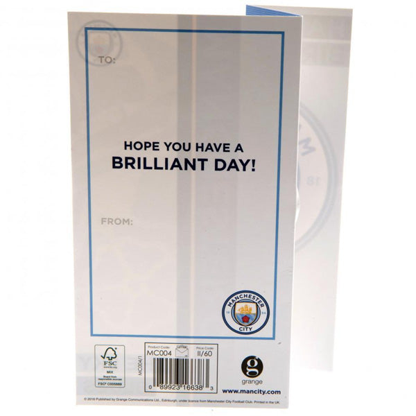 Manchester City FC The Blues Birthday Card