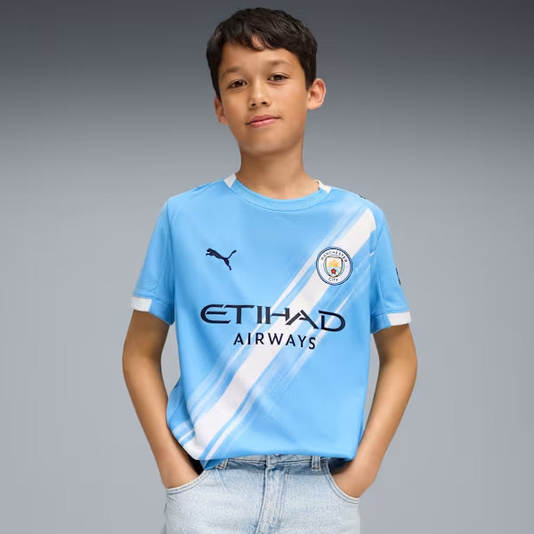 Manchester City FC Youth Home Jersey 25/26
