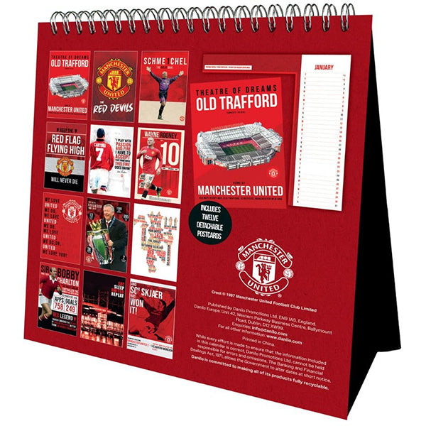 Manchester United FC Desktop Calendar 2026