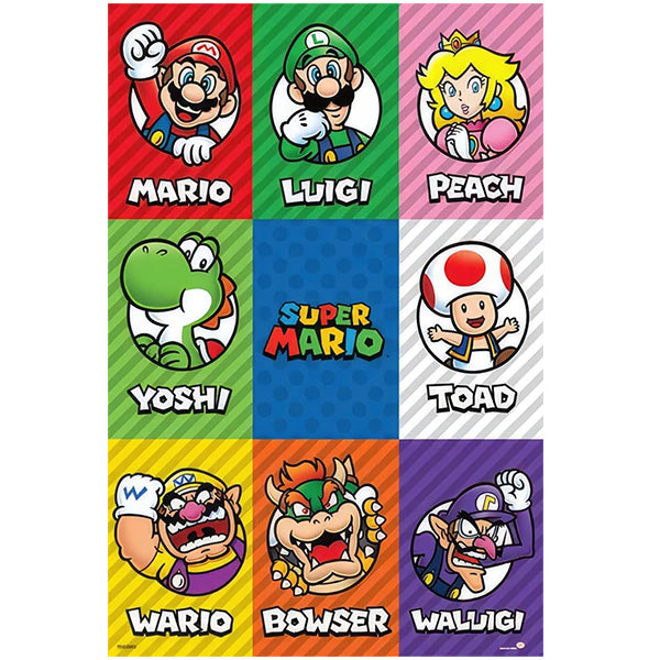 Super Mario Wall Art 24x36