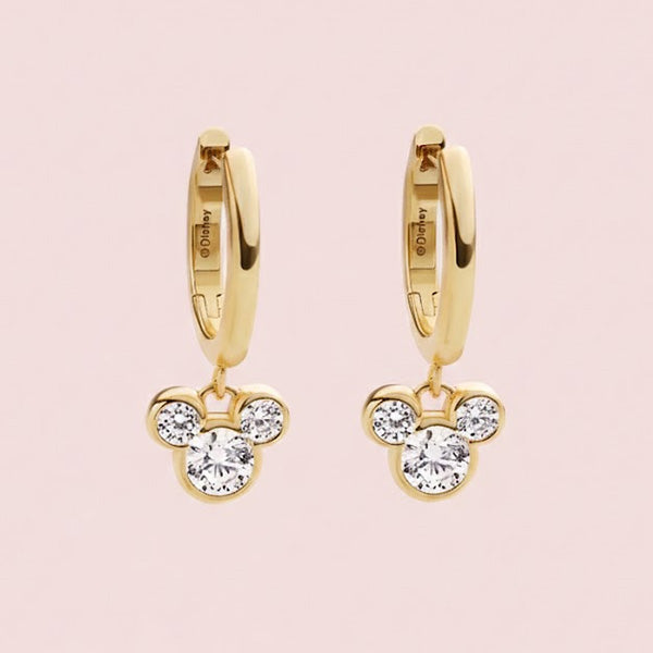 Mickey Mouse Gold Earrings