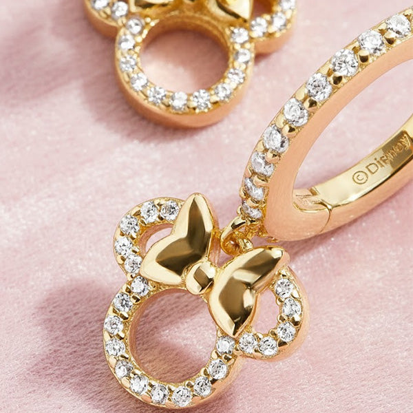 Minnie Mouse Gold Earrings