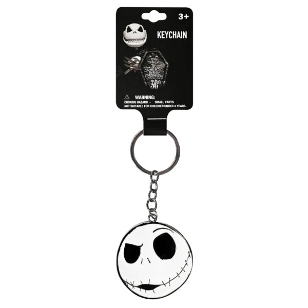 Nightmare Before Christmas Jack Face Metal Keychain