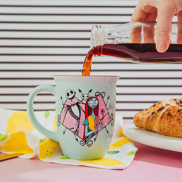 Nightmare Before Christmas Jack and Sally Wide Rim Mug