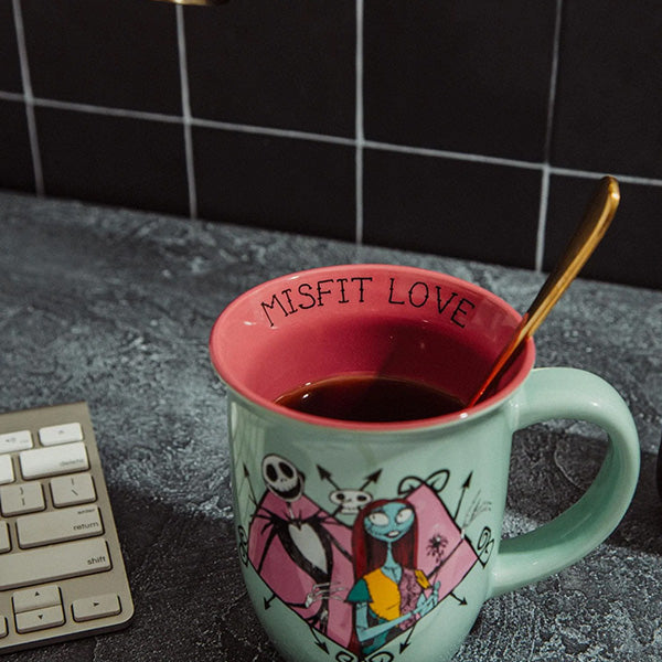 Nightmare Before Christmas Jack and Sally Wide Rim Mug