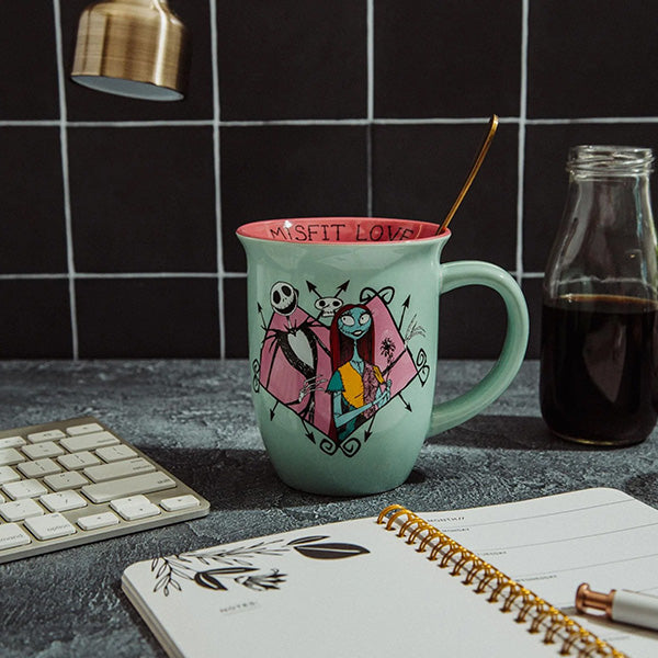 Nightmare Before Christmas Jack and Sally Wide Rim Mug