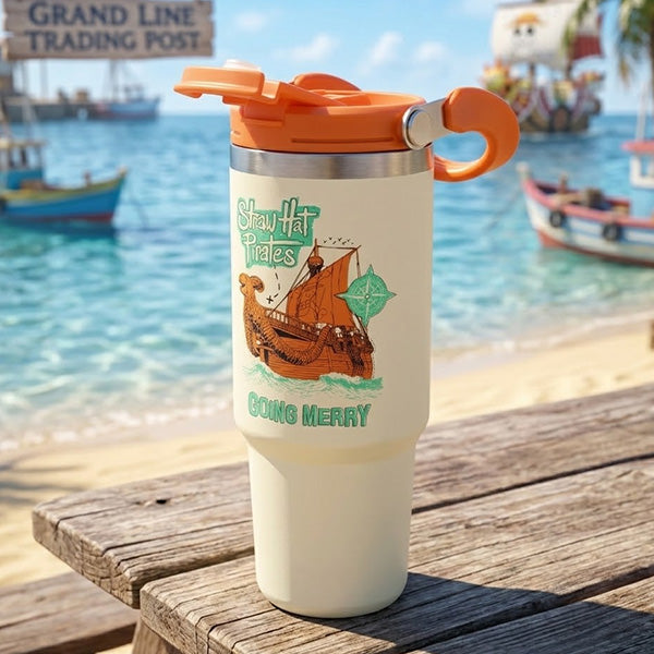 One Piece Insulated Tumbler With Handle