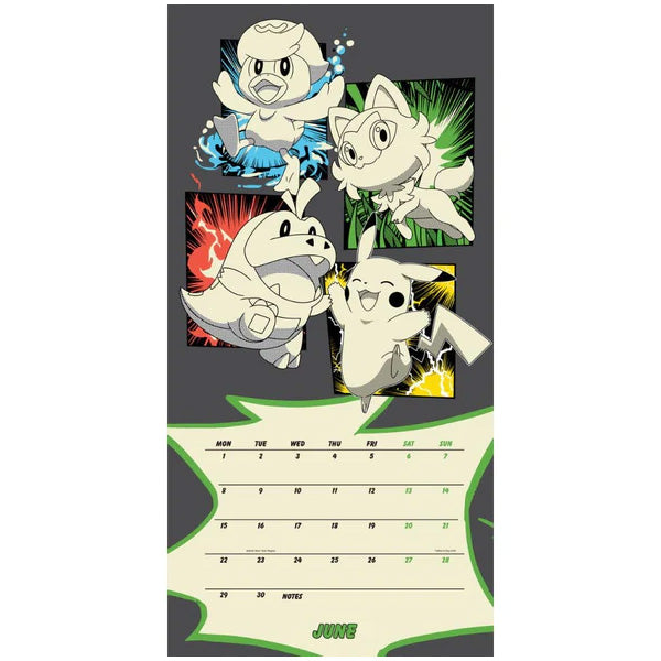 Pokemon Square Calendar 2026